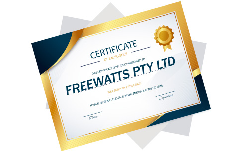 FREEWATTS certificate